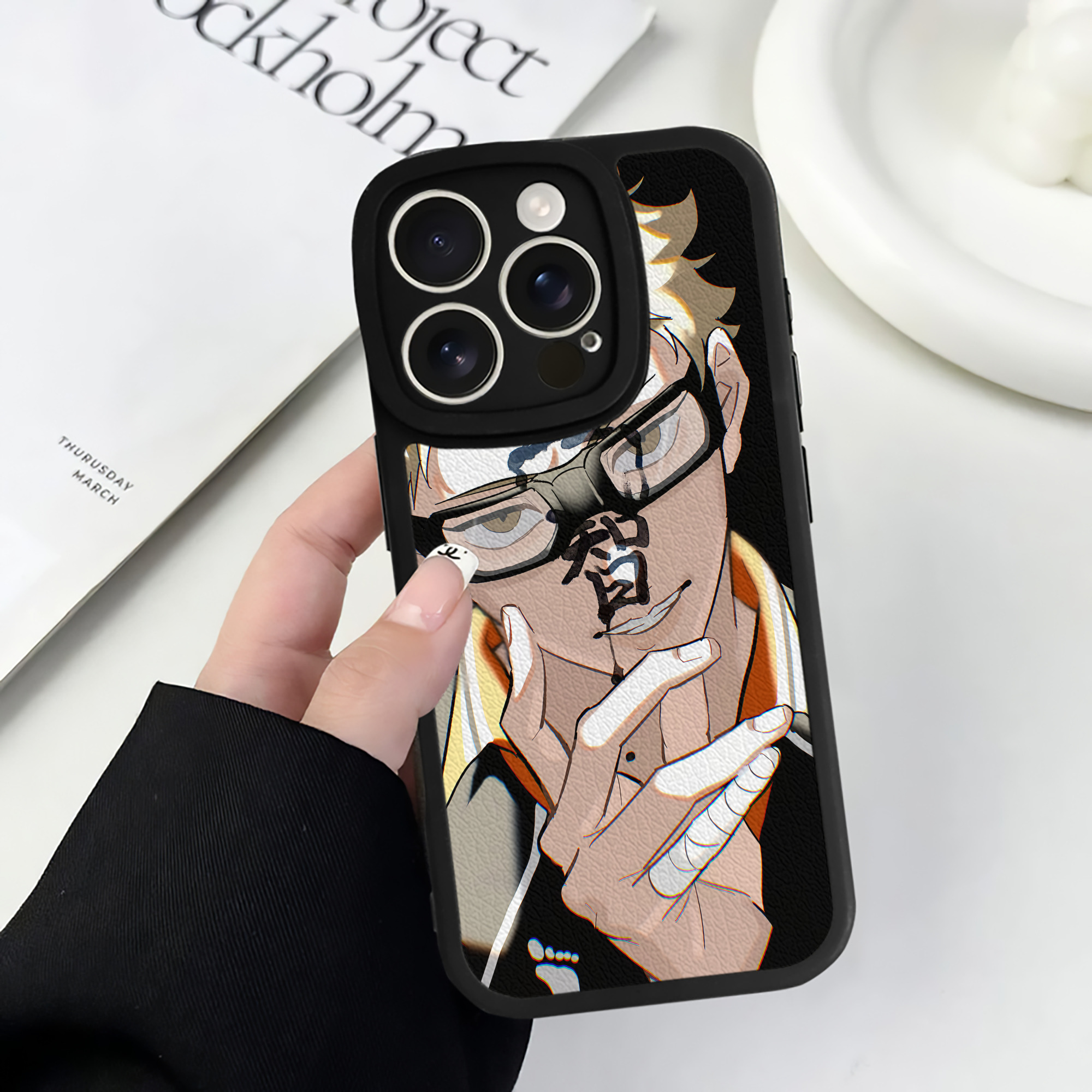 （画像用） ハイキュー!! Haikyu!! 【iPhone 16シリーズ対応】シリコンスマホケース（レザー調） 材質：シリコン